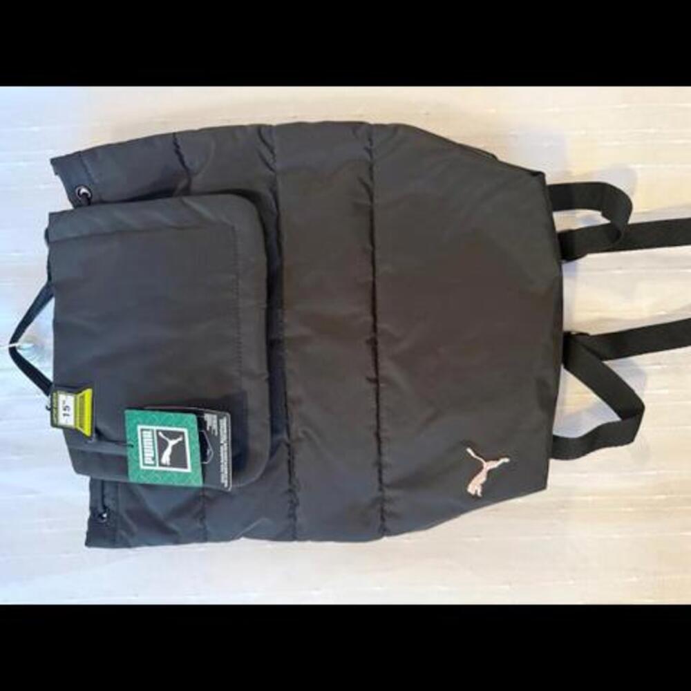 NWT PUMA QUILTED BARRELL BACKPACK WITH 15" LAPTOP POCKET ADJUSTABLE STRAPS